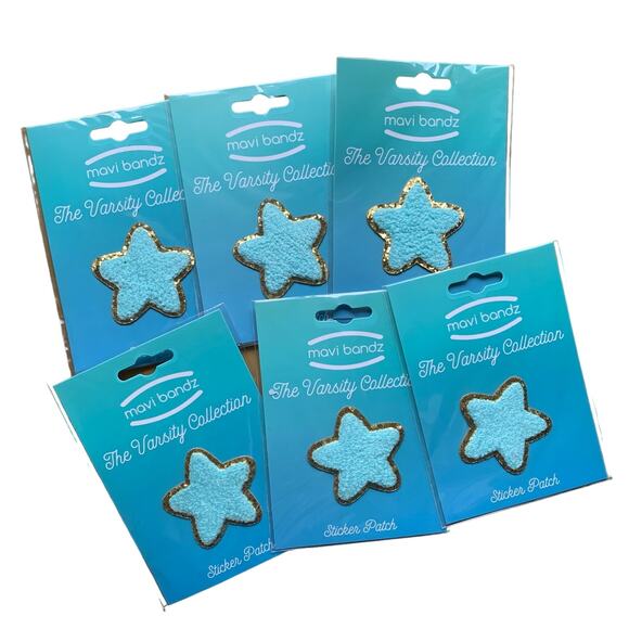 Mavi Bandz Varsity Collection 12 Sticker Patches Rainbow Star Heart Smile NEW - Picture 2 of 7